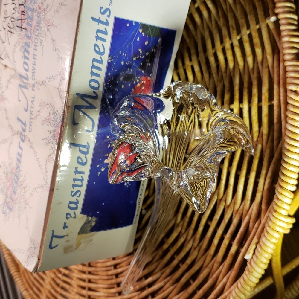 Price products vtg crystal flower holder
